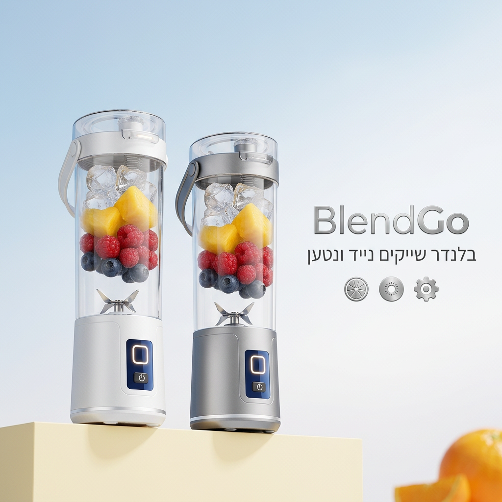 BlendGo™ | בלנדר שייקים נייד ונטען