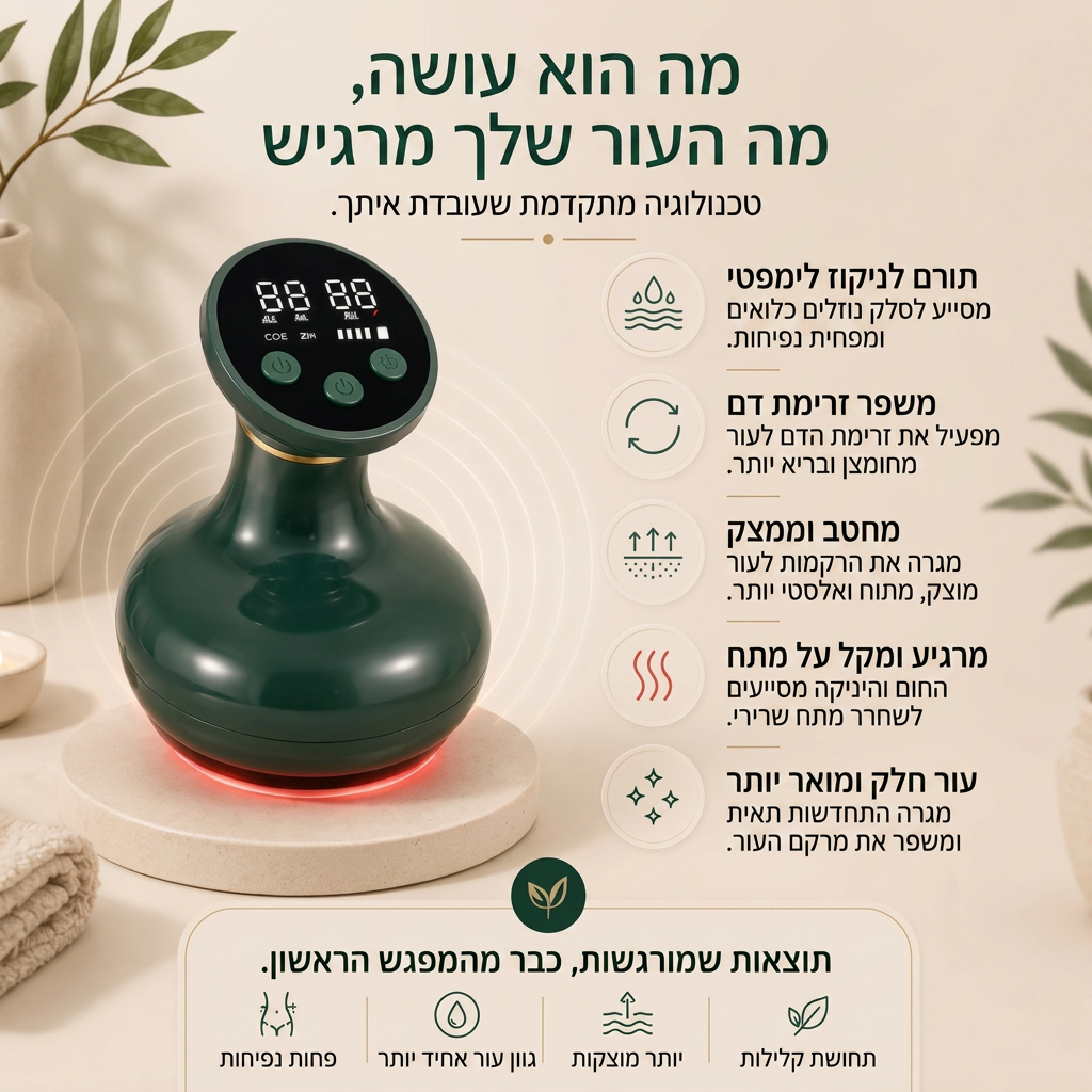 GLOWY SS PRO™ | מכשיר עיסוי חכם לגוף