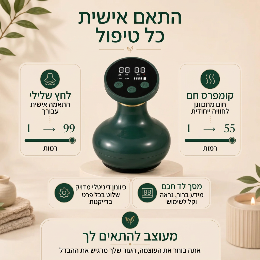 GLOWY SS PRO™ | מכשיר עיסוי חכם לגוף