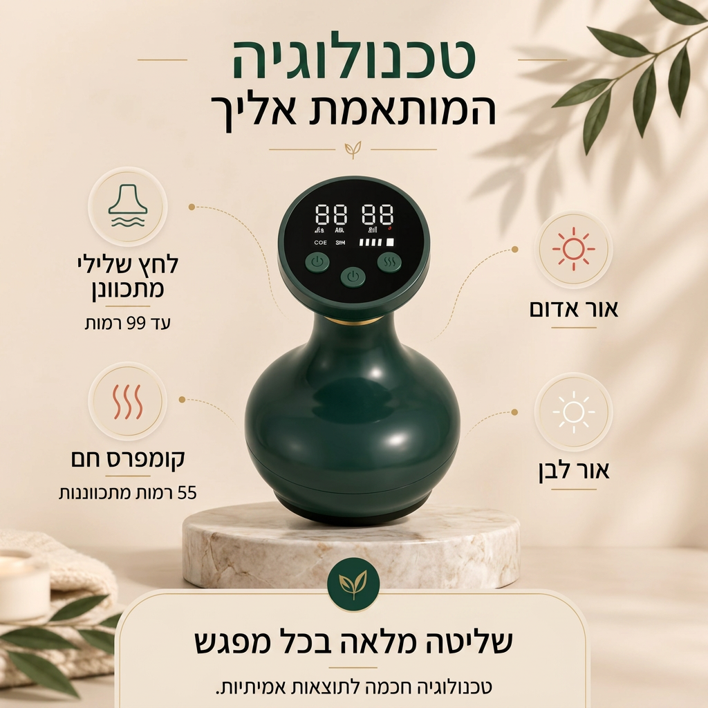 GLOWY SS PRO™ | מכשיר עיסוי חכם לגוף