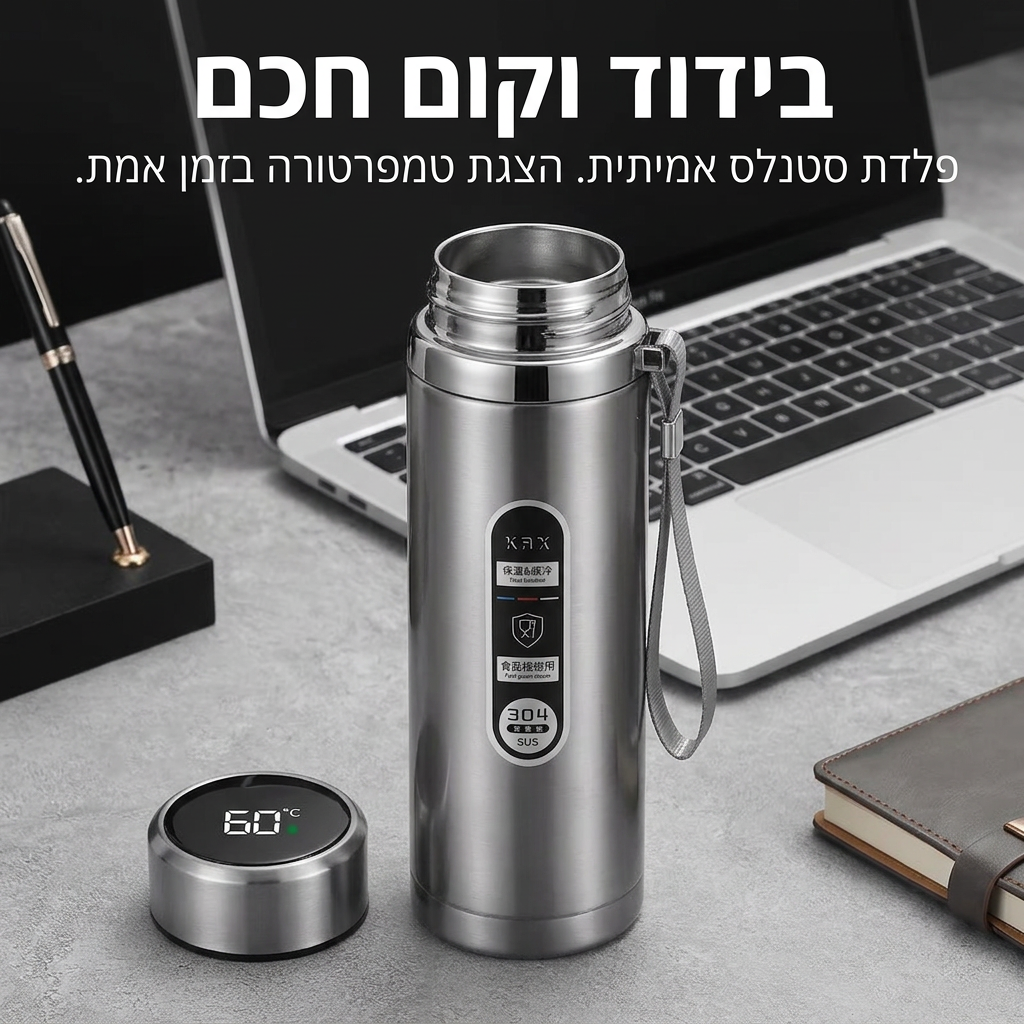 AirBoo Thermo™ בקבוק חכם שומר-קור